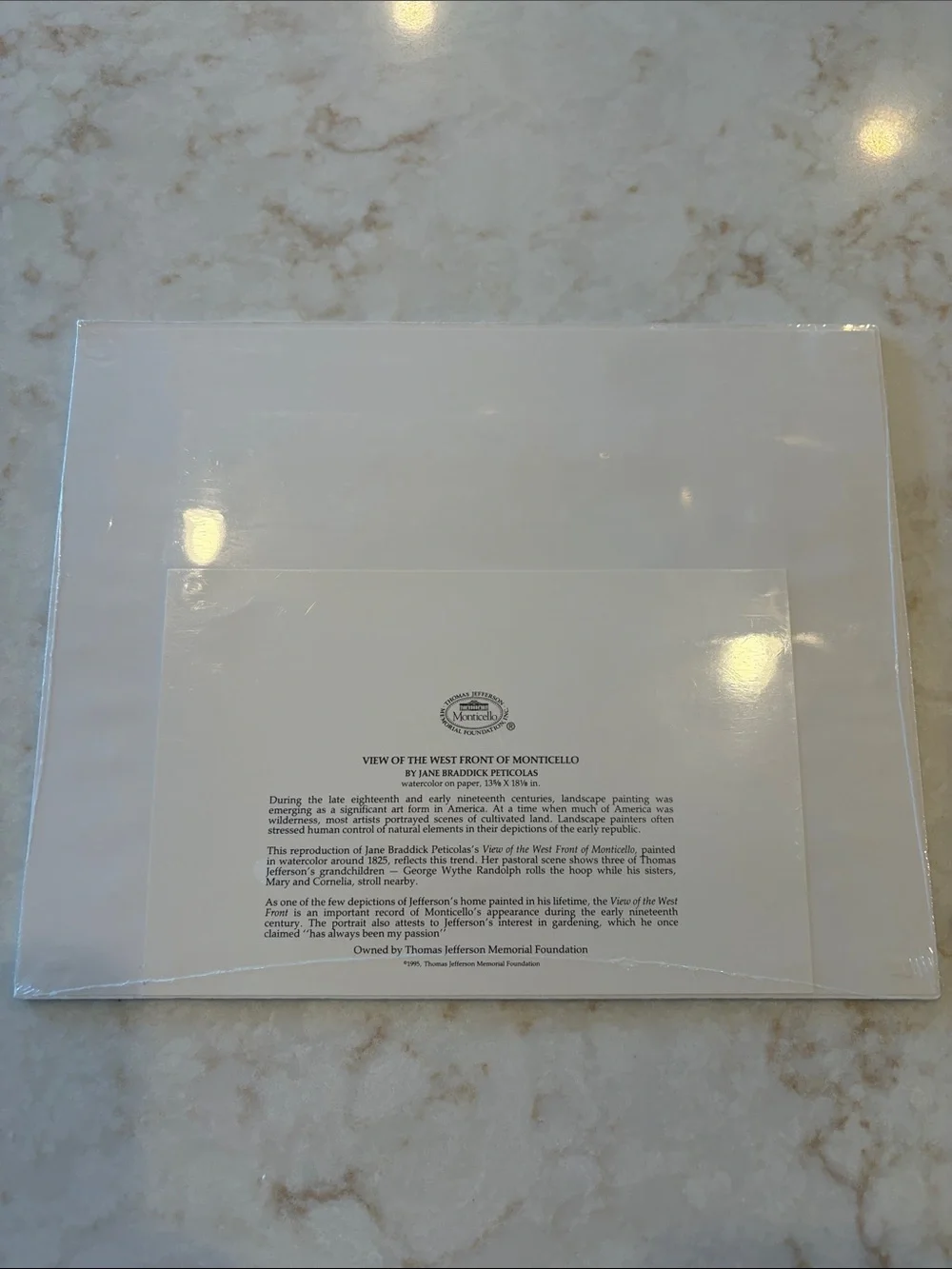 Classic Green Double-Matted Landscape Wall Art Thomas Jefferson’s Monticello